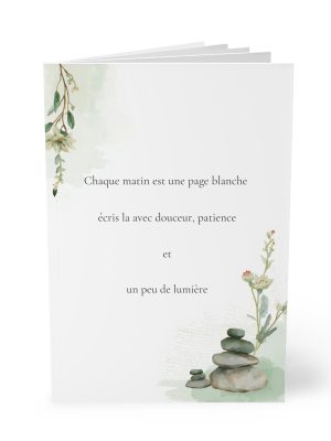 Carnet Chaque matin est une page blanche  A5